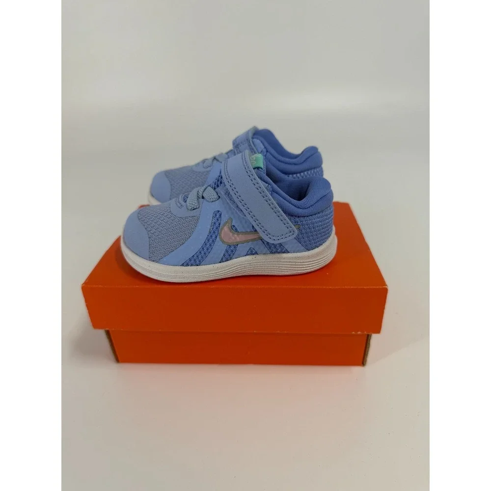Nike‎ Revolution 4 Kids Toddler Sneakers Blue/Pink Size 4C BV7444-400 New
